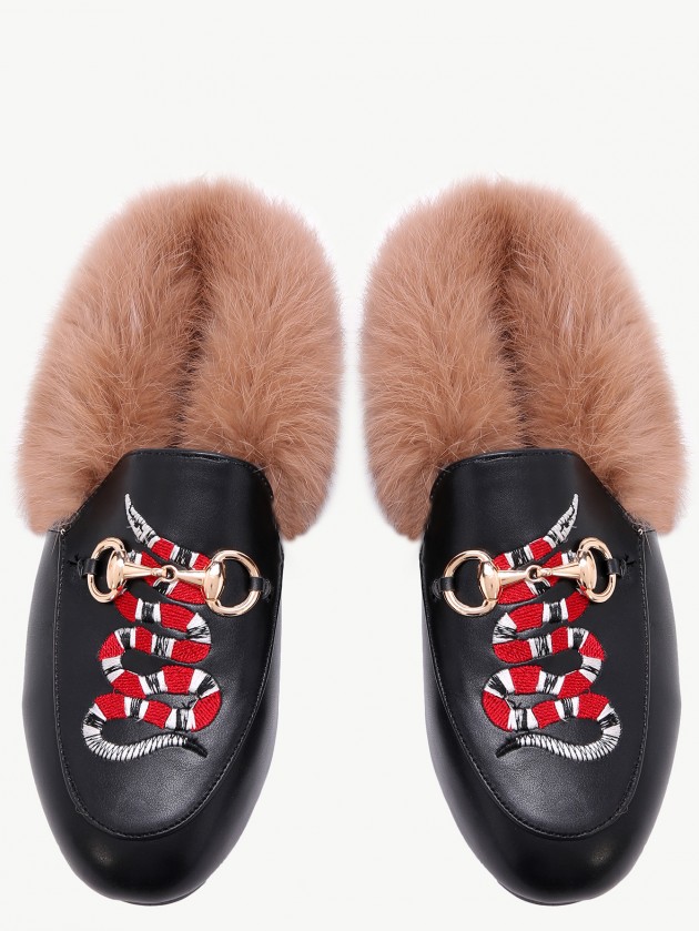 gucci fur loafers dupe
